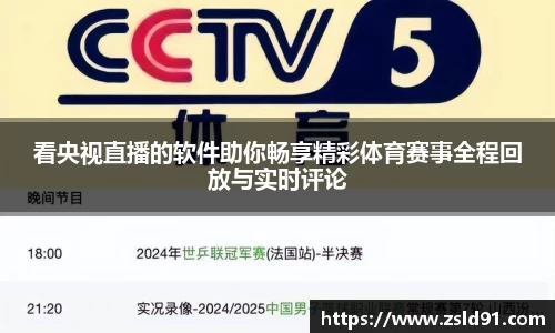 看央视直播的软件助你畅享精彩体育赛事全程回放与实时评论