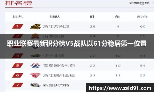 职业联赛最新积分榜V5战队以61分稳居第一位置